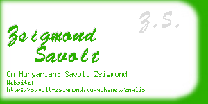 zsigmond savolt business card